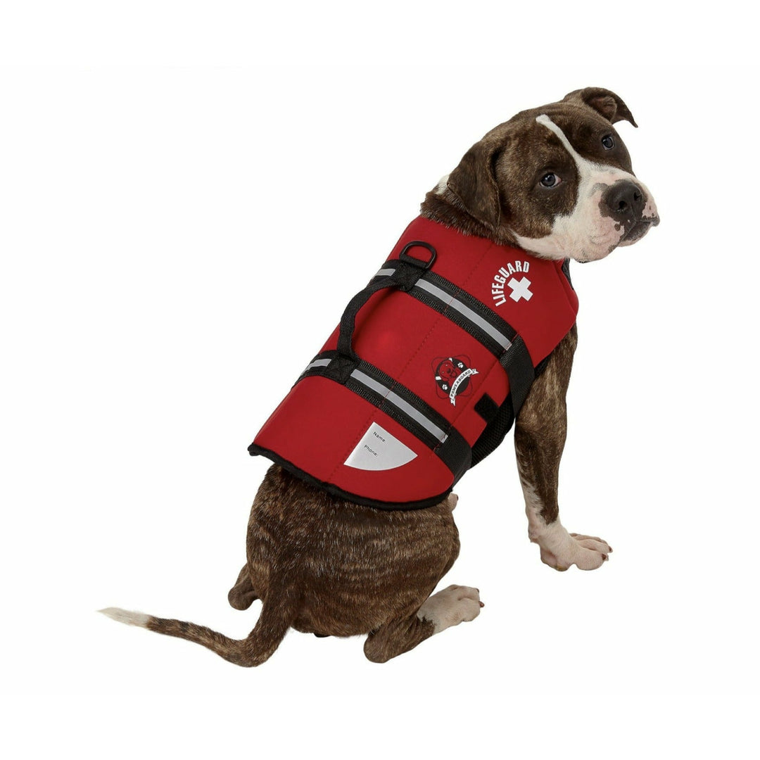 Paws Aboard Dog Life Jacket - RED NEOPRENE