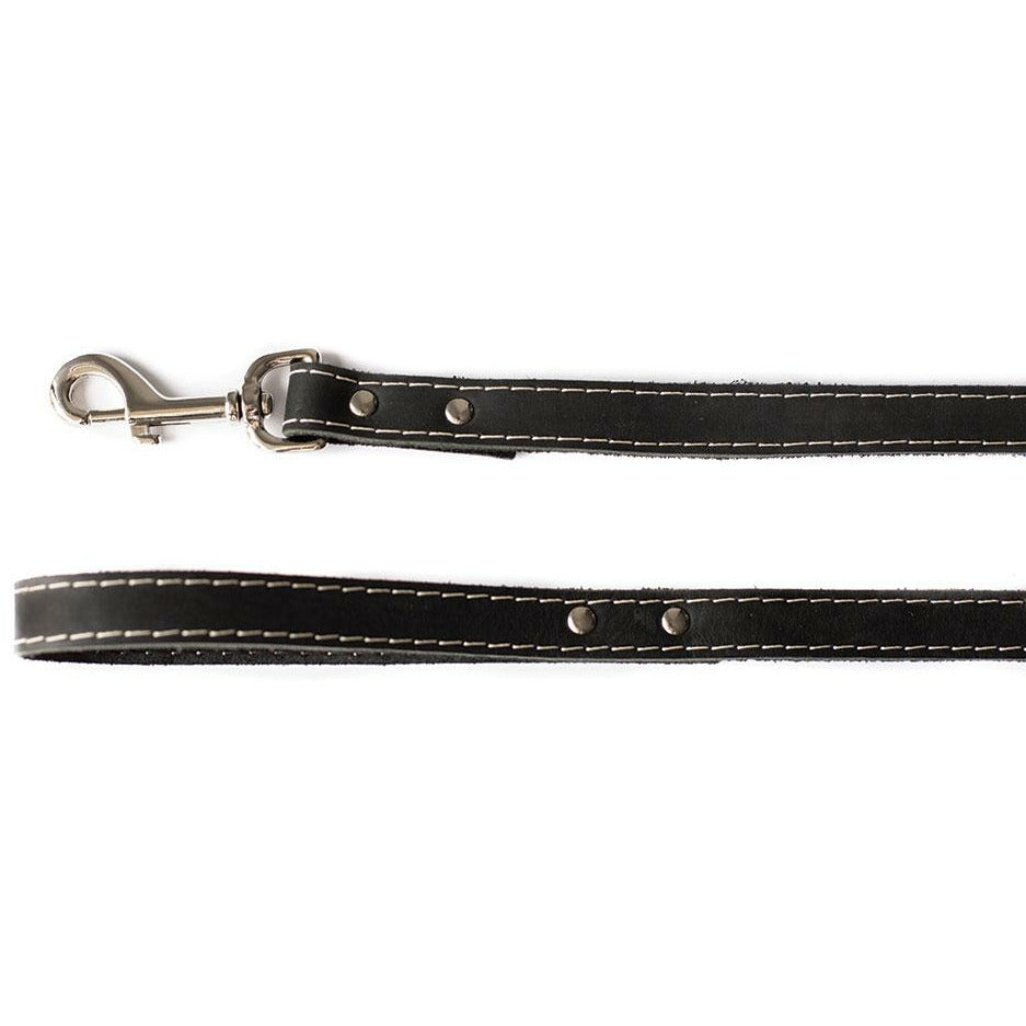 Black Traditional Leather Leash