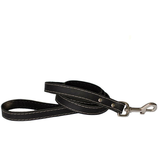 Black Traditional Leather Leash