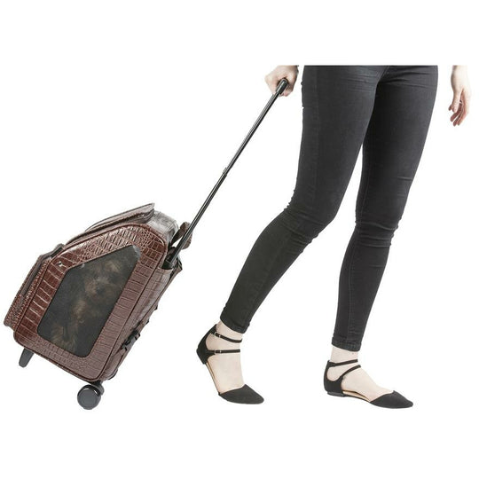 Rio Bag On Wheels - Brown Croco