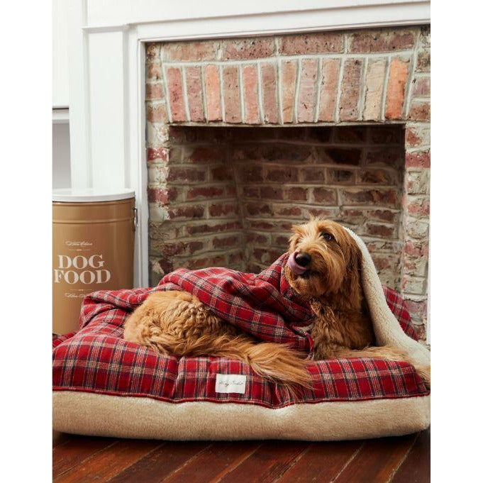 Plaid Sherpa Rectangle Bed