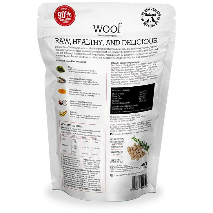 WOOF WILD VENISON Freeze Dried Dog Food